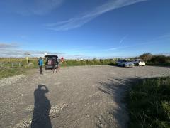 Starting the walk at Wall Common Car Park near Steart